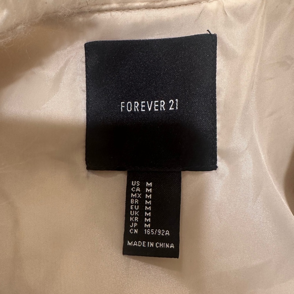Forever 21 Cream Teddy Vest View 5